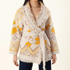 Hale Bob Romina Jacquard Sweater L